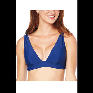 Bethenny Swim V-Neck Top Midnight Blue -